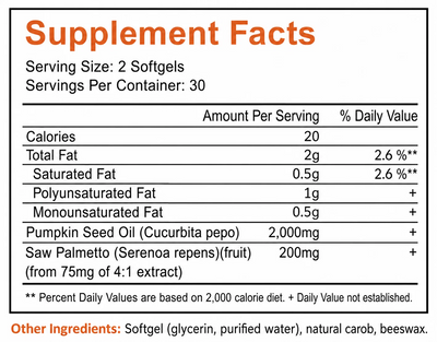 Bloom & Bond® Pumpkin Seed Oil with Saw Palmetto